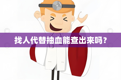 找人代替抽血能查出来吗？
